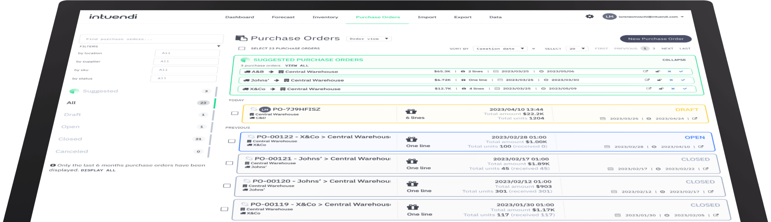 Software gestione fornitori e acquisti