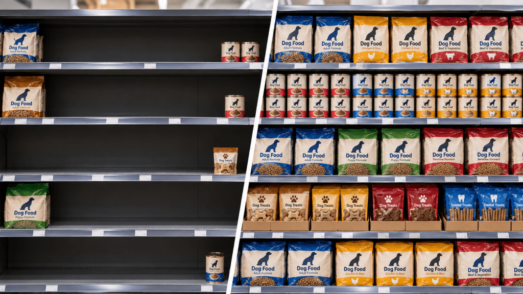 assortment management stockout versus overstock comparison